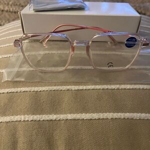 Pink Square Reading Glasses